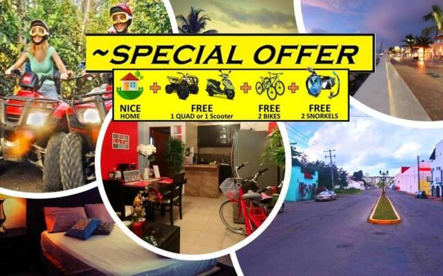 ツM2BDepa+GRATIS(1Cuatri+Scooter+2BICIS+2Snorkels)