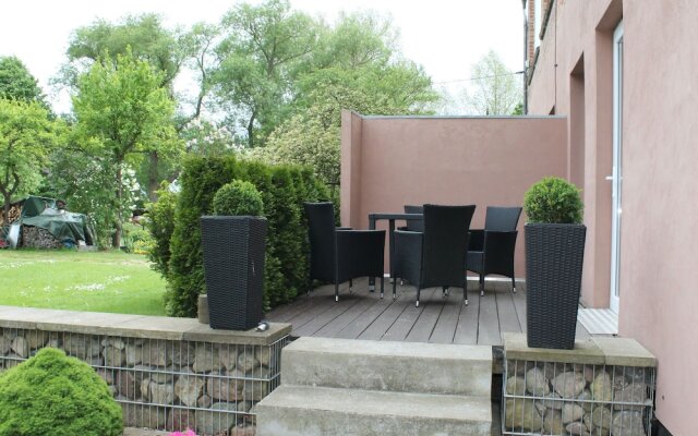 Pretty Apartment With Roofed Terrace Garden Barbecue