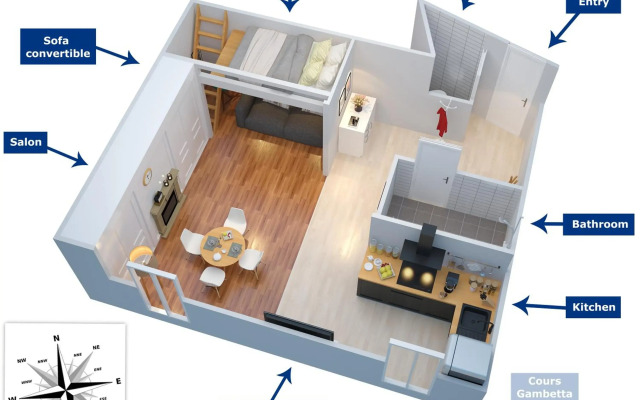 Suite Gambetta Cosy Design Lyon Centre