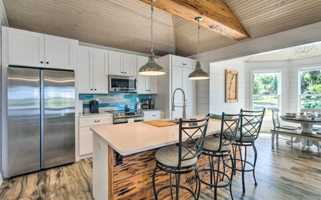 Private Dock + Fire Pit: Riverfront Darien Cottage
