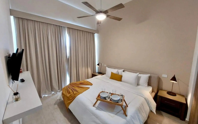 Unique Pool & Golf view retreat 1BR at Cana Pearl