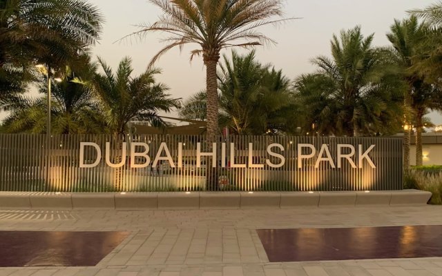 Luxurious Dubai Hills with balcony park view