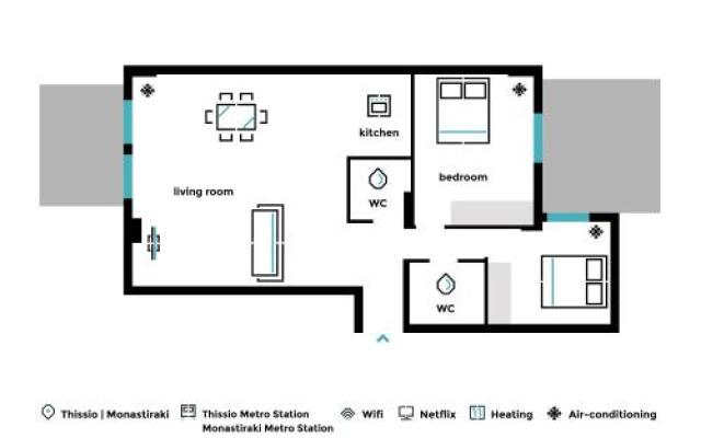 Stylish and Spacious 2BD - Thiseio by UPSTREET