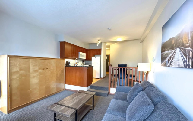 Alpenglow Lodge Studio Step Down Living Area by MVA