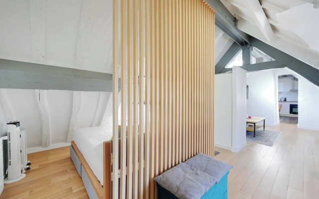 Bright 4P Studio in the Heart of Paris: Marais/rivoli