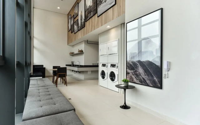 Studio Moderno c Academia a 800m do Metr Brooklin