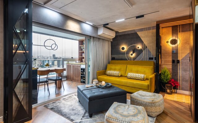 Stunning Views | Luxurious Apartment with Marginal Pinheiros View at River One Residencial by Okaeri Home Apartments