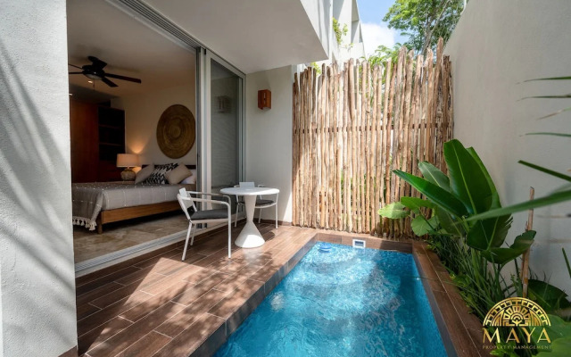 NHOA 112A Lux 2BR Condo Plunge Pool in Aldea Zama