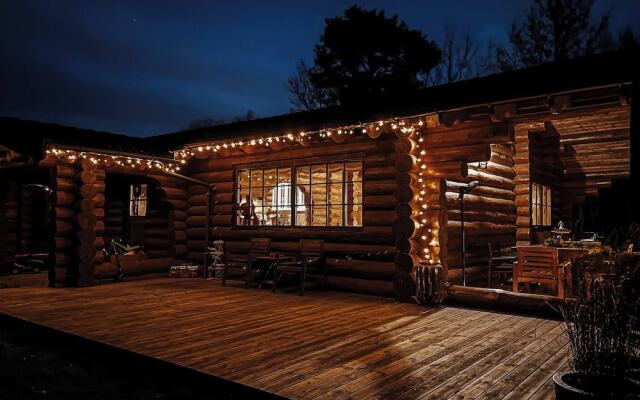 "authentic Log House Near Water, Fjord And Forest"