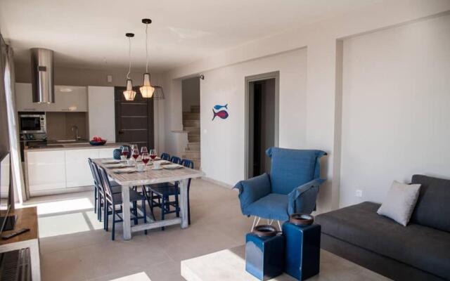 New Villa Blue with private pool at Trapezaki