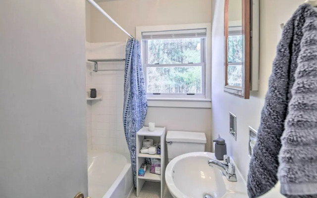 Quaint Creekside Home w/ Spacious Deck & Yard