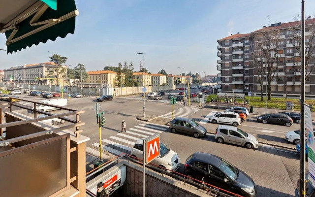 Red Subway Line Modern Flat