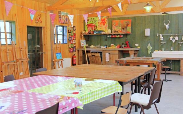 Restored back building of a farm.