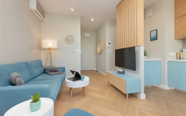Bright Blue Apartment by Renters