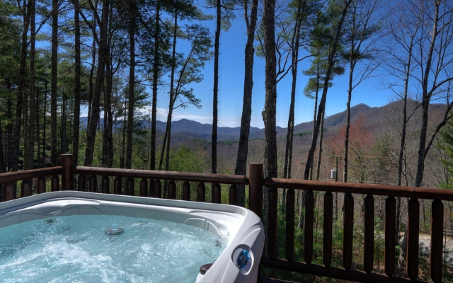 Tree Top Getaway Log House with Views | NFL Sunday Ticket Included