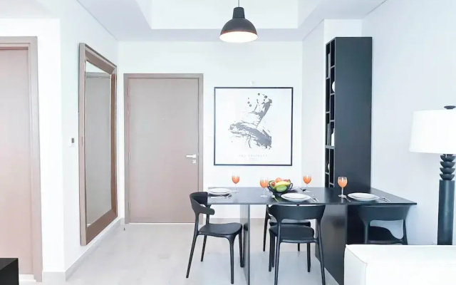 Cozy 1BR With Balcony & Views in Azizi Fawad