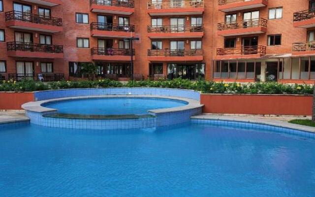 Flat de 1 quarto com linda vista-mar Pé-na-areia!