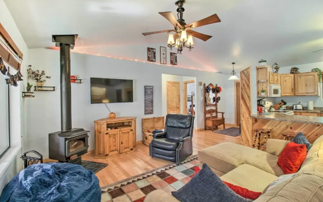 Fire Pit, Fenced Yard: Overgaard Cabin Near Hiking