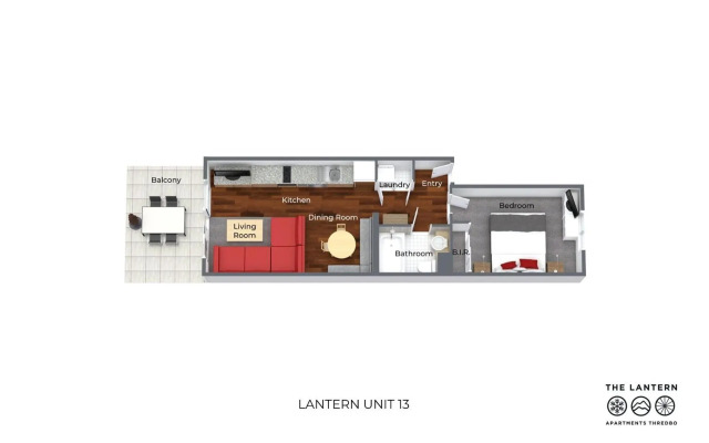 Lantern 1 Bedroom terrace with car space and mountain view