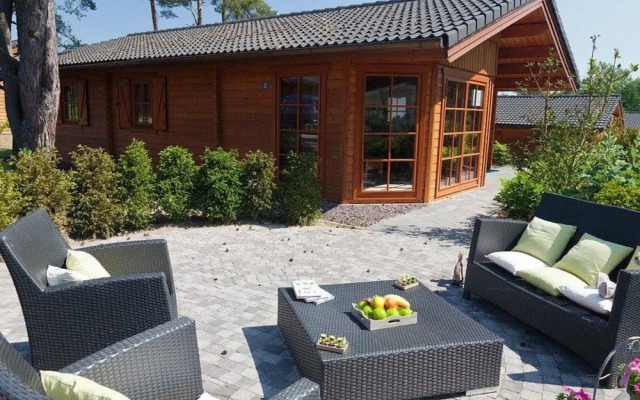 Wooden Chalet With Terrace and Microwave