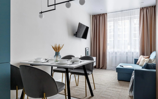 Стильная квартира с качелями в ЖК Самолет