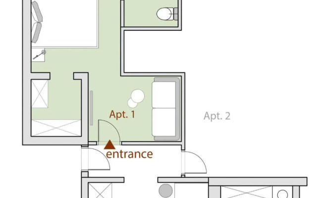 New Stylish 2-BR Apartment with Private Balcony