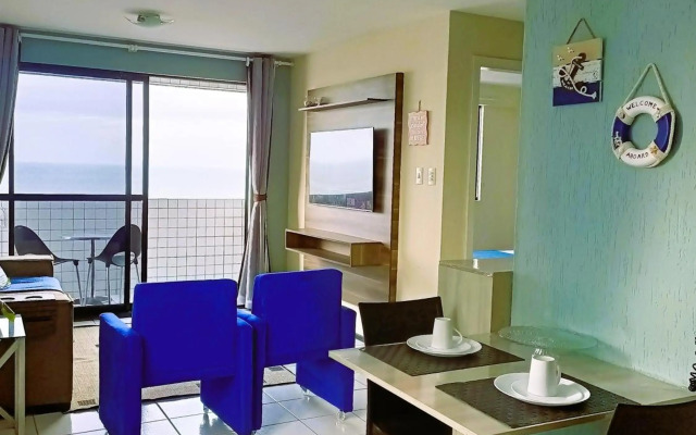 Conforto e melhor vista - 100 metros da praia