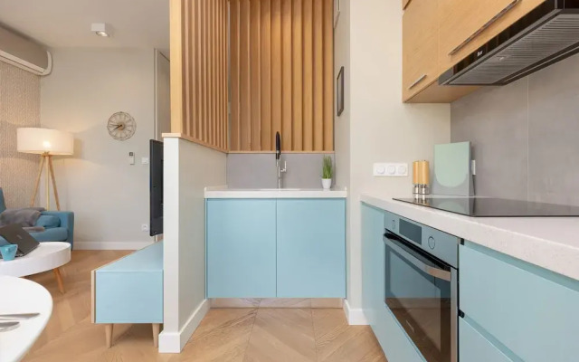 Bright Blue Apartment by Renters