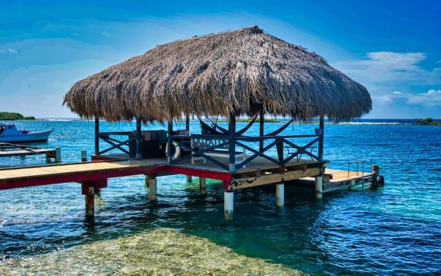 Private Beach Ocean Front Boat Dock Tiki Bar