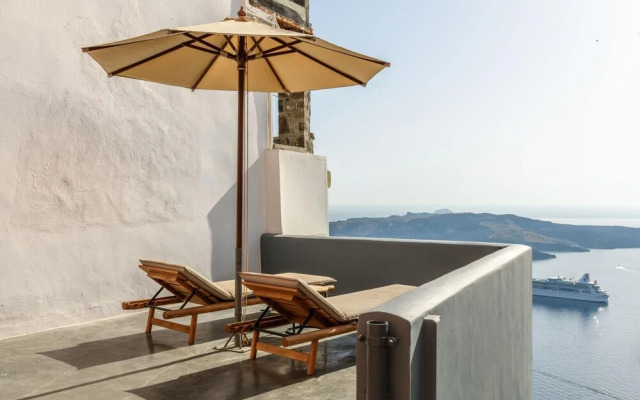 Villa Dusk in Fira Santorini