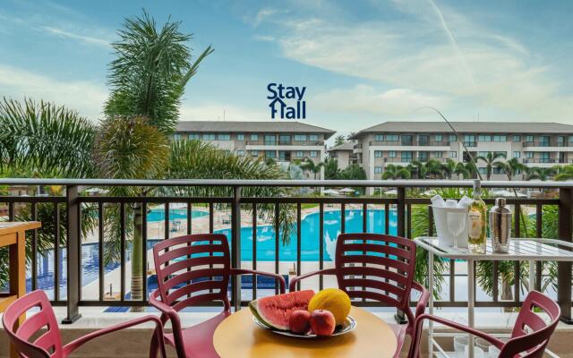 Flat Luxo-Beach Class-Piscina-Beira-Mar- SH042