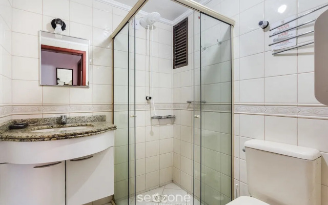 Apt w/BBQ 2BR 350m from beach Jurerê ADJ205