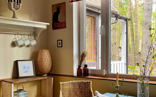 A designer house with a sauna