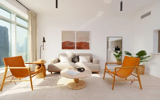 Chic 2BR Downtown Haven w Balcony City Views