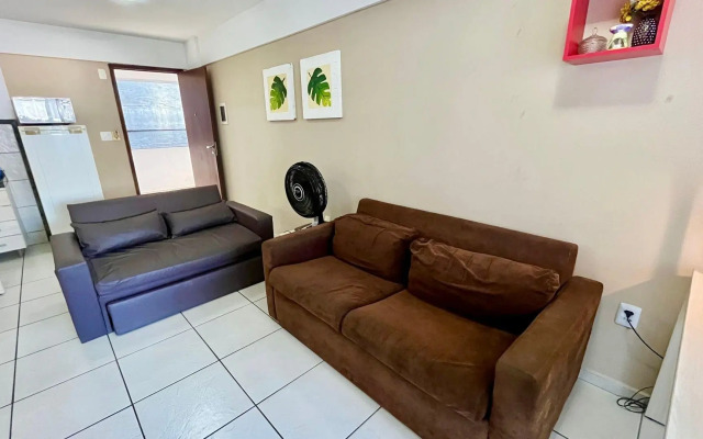 Terrazzo 110 Ponta Negra Praia Flat - NBI - 54 m2 - Smart Tv