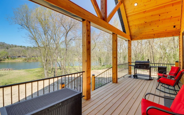 Riverfront Mountain View Cabin w/ Deck & Grill!