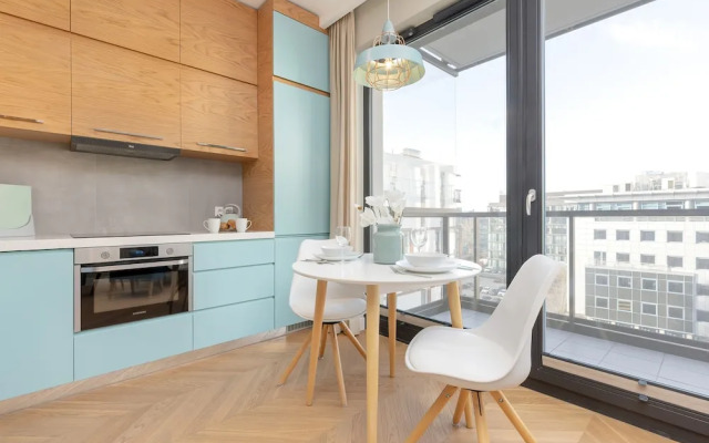 Bright Blue Apartment by Renters