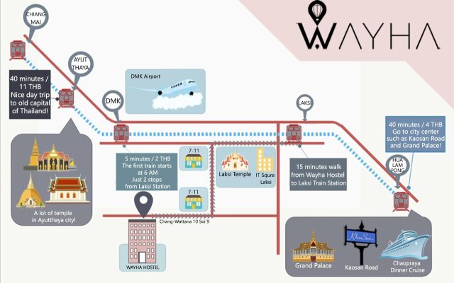 Wayha Hostel Don Mueang Airport