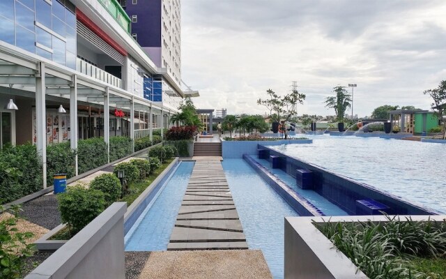 Furnished Studio with Comfortable Design Green Pramuka Apartment