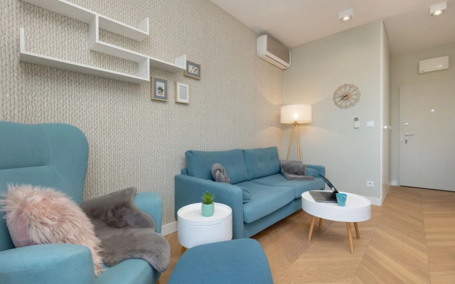 Bright Blue Apartment by Renters