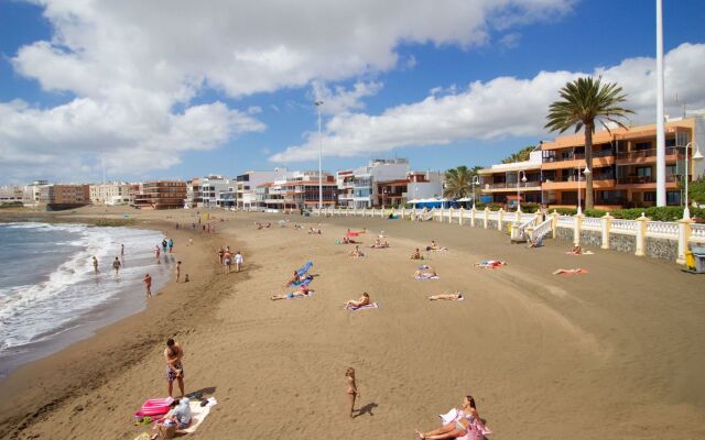 A few meters from a quiet beach