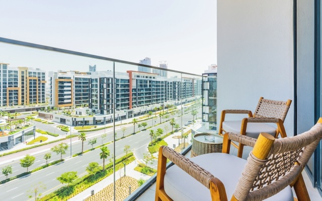 Condo With Burj Khalifa View In City