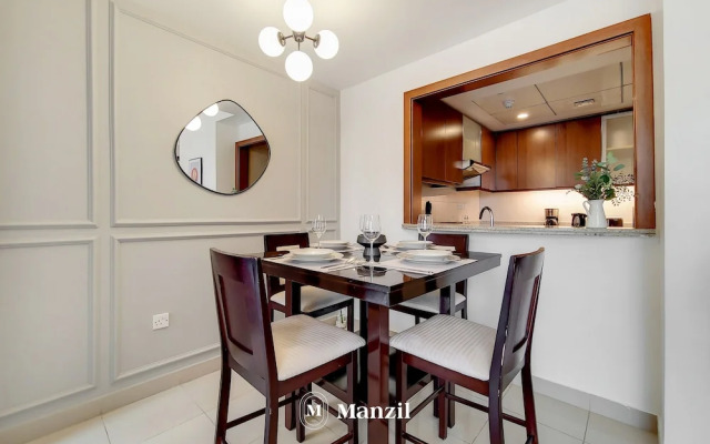 Manzil -Cozy 1Br Apt W/ Downtown Skyline Burj View