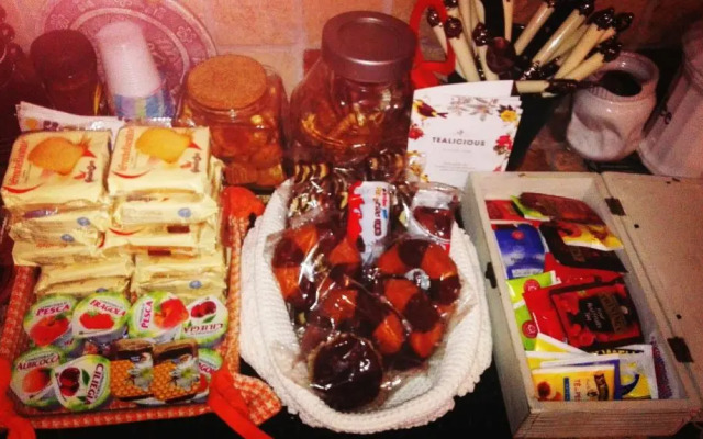 Hand decorated house with court