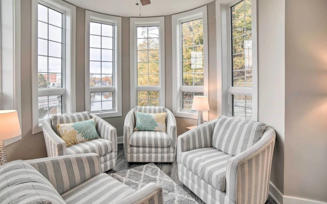 Luxe Manistee Condo w/ Balcony & River Views!