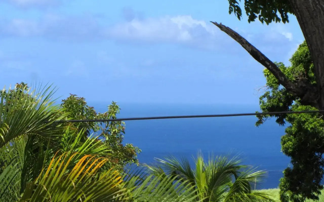 Or bleu-Bungalow volcan Soufriere-Vue sur mer