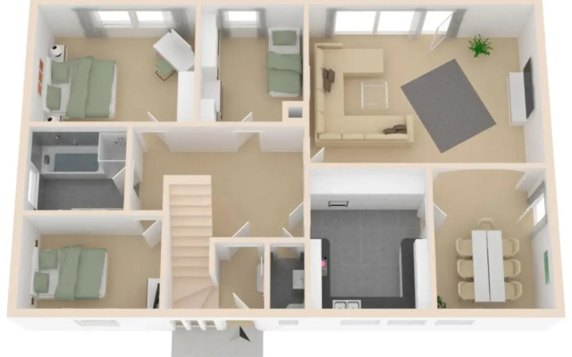 Tolle 125m² Erdgeschoßwohnung im Einzelhaus