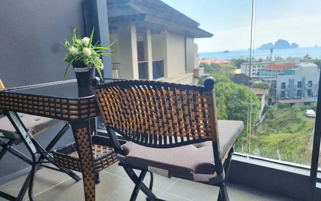 B201-nice Seaview One Bedroom Apartment 300 Meters Walk to Ao Nang Beach