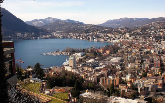 Lugano Lake and City Panorama