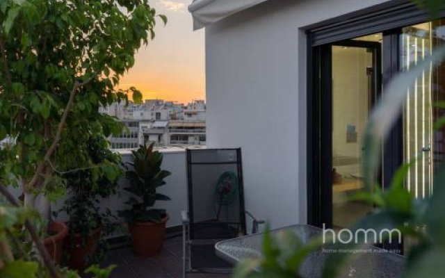 59m² homm Loft- Penthouse with Acropolis View,2ppl